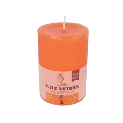 Gala geur stompkaars rustiek orange 7 x 10 cm | 6 stuks