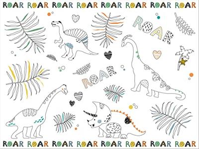 Folat BV Kleurplaat placemat dino roars, 6st.