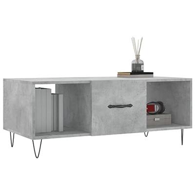 Salontafel 102x50x40 cm bewerkt hout betongrijs