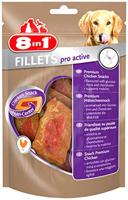 8In1 Fillets Pro Active Kippensnack, Snack voor Honden, 80g - thumbnail