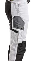 Blåkläder Dames Schildersbroek met stretch 79101000 | Wit/Zwart | Maat 34 - 7330509625323 - thumbnail