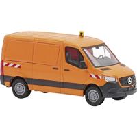 Busch 53407 H0 Auto Mercedes Benz Sprinter korte wielbasis/plat dak, verkeersorge - thumbnail
