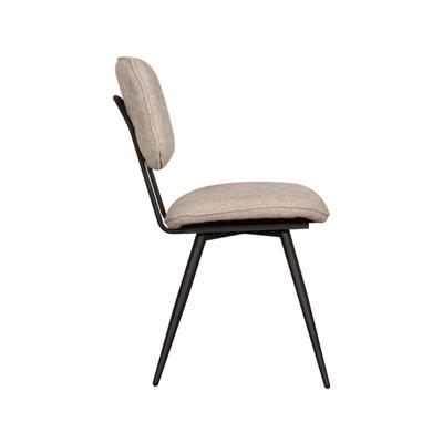 LABEL51 Eetkamerstoel Liva - Clay - - Zwart Metalen Frame