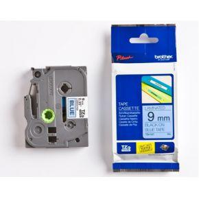 Brother TZe tape voor P-Touch 9 mm, zwart op blauw
