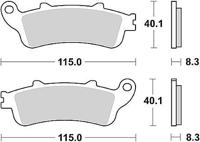 TRW remblokken "mcb 705" brake pad mcb 705 sh sintered metal - thumbnail