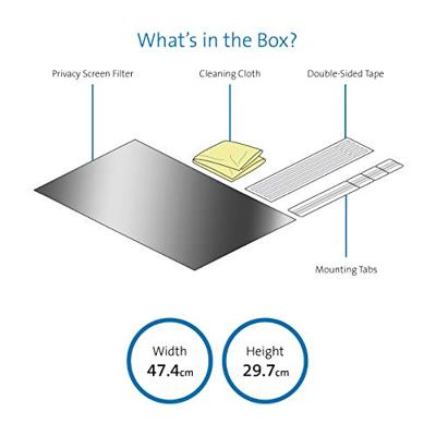 Kensington Privacy Screen Filter Privacyfolie Monitor 55,9 cm (22) Beeldverhouding: 16:10 626483 - thumbnail