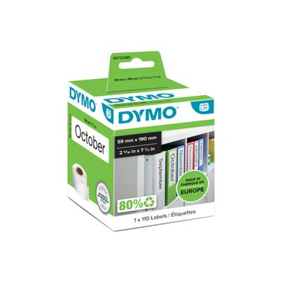 Etiket dymo labelwriter ordner 59x190 wit | 6 stuks Etiket dymo labelwriter ordner 59x190 wit | 6 stuks