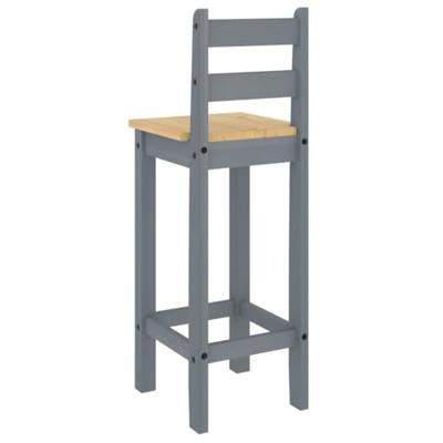 Barstoelen 2 st massief grenenhout grijs Barstoelen 2 st massief grenenhout grijs