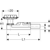 Doucheput Vloer Geberit Ruwbouwset 9-20 cm Waterslot 50 mm 154050001 - thumbnail