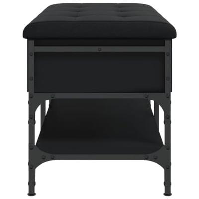 Schoenenbank 82x42x45 cm bewerkt hout zwart