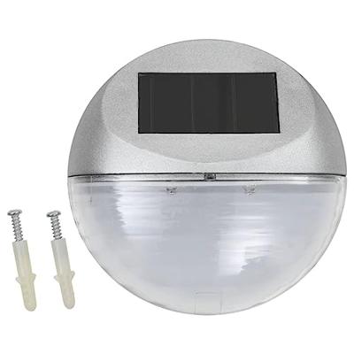 VidaXL Led-wandlampen solar rond zilver 12 st