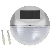 LED-wandlampen solar rond zilver 12 st - thumbnail