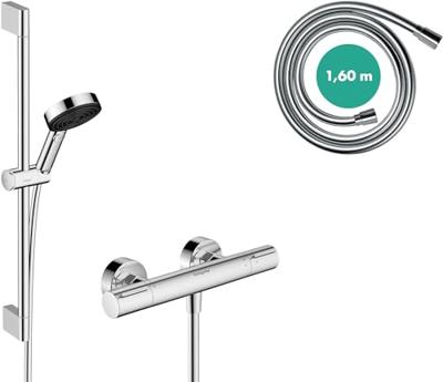 Hansgrohe Pulsify Select S douchesysteem 105 3jet Relaxation EcoSmart met Element en glijstang 65 cm, chroom Hansgrohe Pulsify Select S douchesysteem 105 3jet Relaxation EcoSmart met Element en glijstang 65 cm, chroom