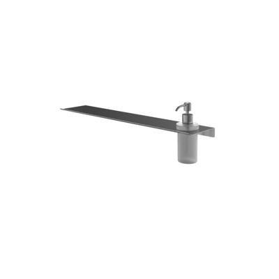 Hotbath &More Shelves - Zeepdispenser - Gematteerd Glas - Voor Planchet - Geborsteld Gunmetal PVD
