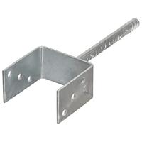 VidaXL Grondankers 6 st 10x6x30 cm gegalvaniseerd staal zilverkleurig - thumbnail