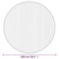 VidaXL Vloerkleed rond 100 cm bamboe grijs - thumbnail