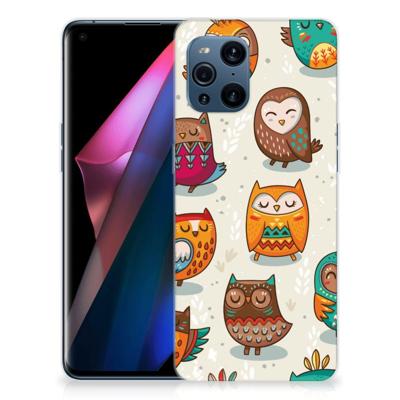 OPPO Find X3 | X3 Pro | TPU Hoesje | Vrolijke Uilen OPPO Find X3 | X3 Pro | TPU Hoesje | Vrolijke Uilen