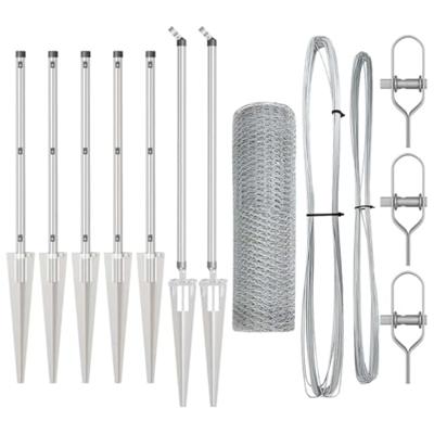 VidaXL Afrasteringspaal zilver 10 x 0,6 m (13 mm gaas) staal VidaXL Afrasteringspaal zilver 10 x 0,6 m (13 mm gaas) staal