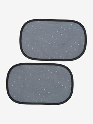 Set van 2 zonneschermen zwart met print