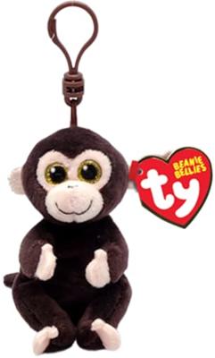 TY Beanie Babies Bellies Clip Knuffel Aapje Matteo 10 cm TY Beanie Babies Bellies Clip Knuffel Aapje Matteo 10 cm