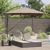 VidaXL Parasol taupe 294 x 294 x 248 cm polyester en aluminium - thumbnail