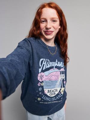 Hamptons sweater voor meisjes marineblauw Hamptons sweater voor meisjes marineblauw