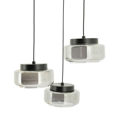 By-Boo Verstelbare Hanglamp 'Pivot' Glas, 3-lamps