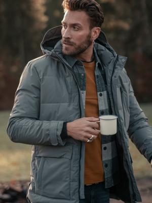 Petrol Industries Heren Padded jas Steel Grijs - XS