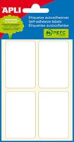 Apli witte etiketten ft 34 x 53 mm (b x h), 24 stuks, 4 per blad (2683) - thumbnail