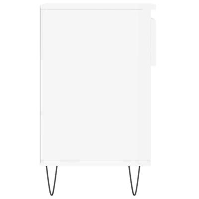 Schoenenkast 102x36x60 cm bewerkt hout hoogglans wit