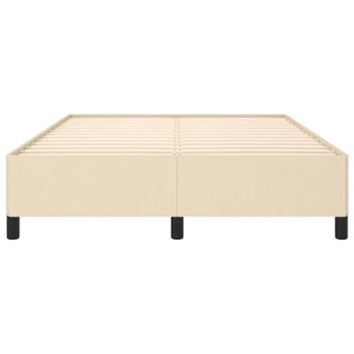 Bedframe zonder matras stof crèmekleurig 140x200 cm