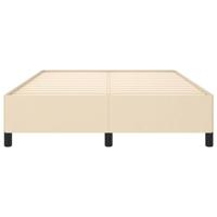 Bedframe zonder matras stof crèmekleurig 140x200 cm - thumbnail