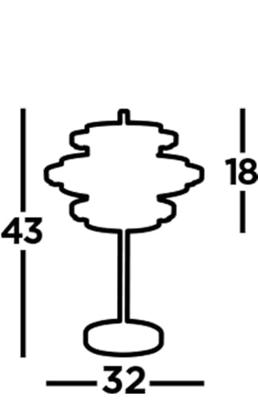 Searchlight Design tafellampHive Ø 32cm - EU6357BG