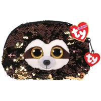 TY fashion handtas luiaard dangler 20 cm bruin/goud - thumbnail