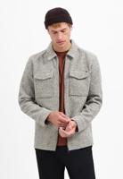 No- Excess Overshirt Zipper Wool Look 29510818sn Overshirt 102 Grey Melange - thumbnail