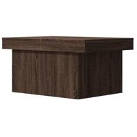 Salontafel 80x55x40 cm bewerkt hout bruin eikenkleurig - thumbnail