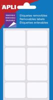 Apli afneembare witte etiketten ft 25 x 40 mm (b x h), 56 stuks, 8 per blad (1895), etui van 7 blad - thumbnail