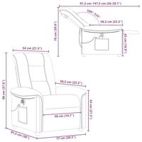 Massagestoel elektrisch verstelbaar stof wolk grijs - thumbnail