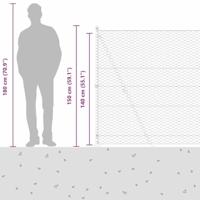 VidaXL Afrasteringspaal zilver 10 x 1,4 m (36 mm gaas) staal - thumbnail