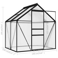 Tuinkas 2,47 m aluminium antracietkleurig - thumbnail