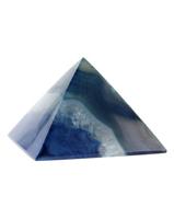 Edelsteen Piramide Agaat Blauw Gekleurd - 50 mm - thumbnail