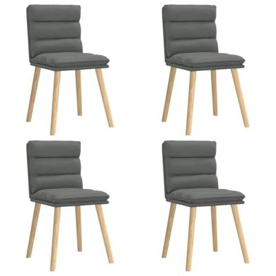 Eetkamerstoelen 4 st stof donkergrijs Eetkamerstoelen 4 st stof donkergrijs