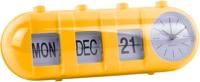 Karlsson Alarm Klok Retro Tube Kalender Flip Bright Geel - thumbnail