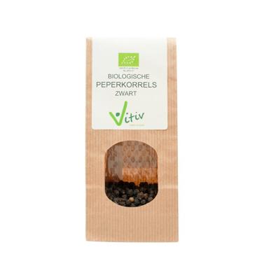 Peperkorrels zwart bio 250 Gram