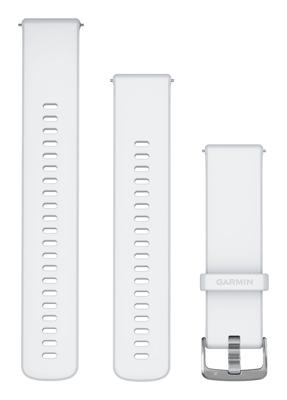 Garmin Quick Release Bens (22mm), geschikt voor geselecteerde Forerunner-,Venu- en vívoactive smartwatch series, Originele accessoire, Silicone, Whitestone with Silver Hardware