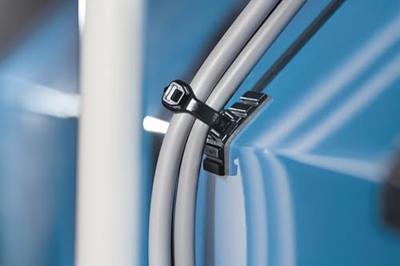 HellermannTyton FMB4APT-A-PA66HS-BK (10) Bevestigingssokkel Zelfklevend 151-03669 Flexibele sokkel Zwart 10 stuk(s)