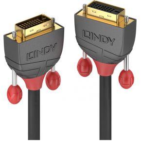 LINDY 36230 0.5m DVI-D Dual Link verlenging, antraciet Line antraciet