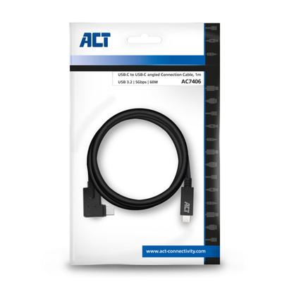 ACT USB-C kabel haaks 1m - thumbnail