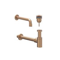 IVY Fonteinset - wand model - inkortbaar - always open plug - Geborsteld mat koper PVD 6901435 - thumbnail