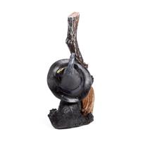 Heksen Zwarte Kat met bezem - thumbnail